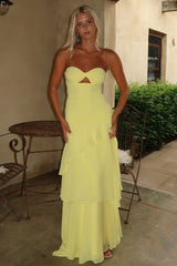 Gretta Strapless Maxi Dress - Yellow