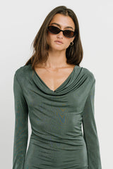 Emery Mini Dress in Teal