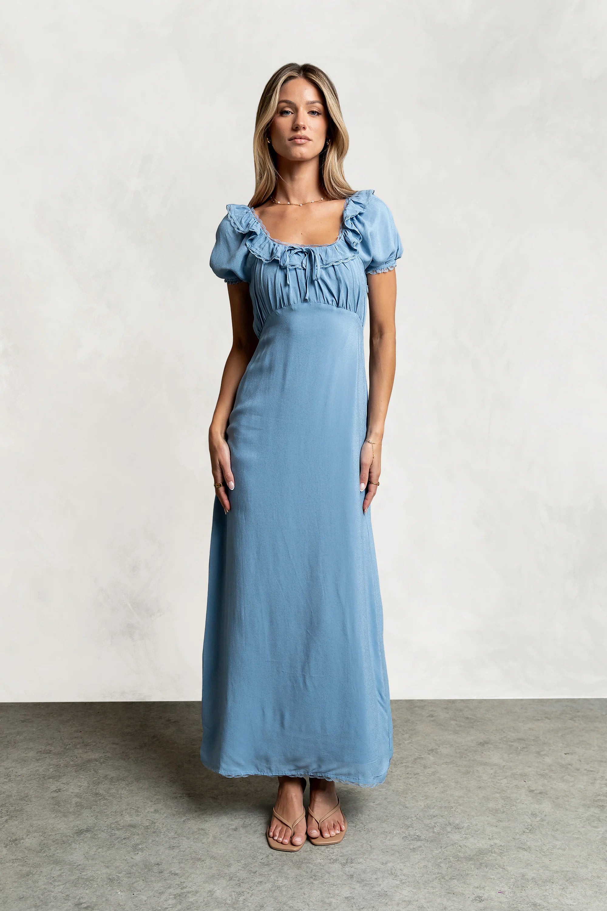 Annelise Maxi Dress in Slate Blue